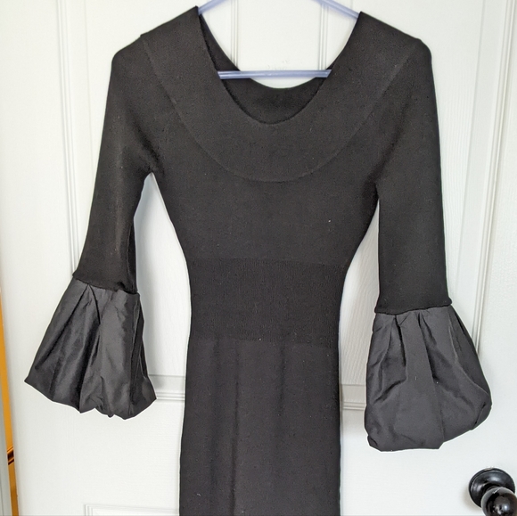 BCBG Puff Sleeve Body Con Dress - Picture 4 of 7